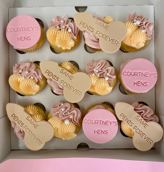 Hens Willy Cupcakes (12 per box)