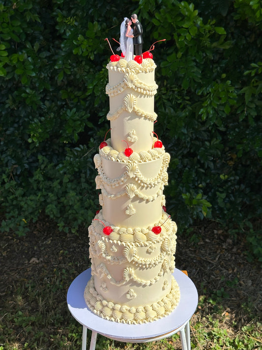 3 tier Vintage Wedding Cake