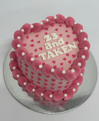 Border Heart Cake