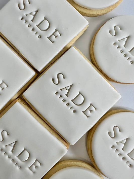 Custom Logo/Text Embossed Cookies (min 30)